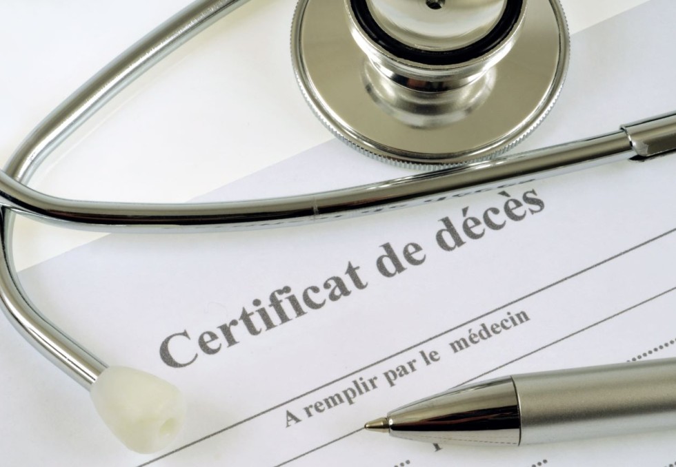 Certificat de décès.
