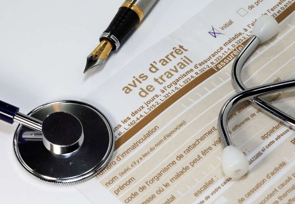 Stéthoscope arrêt de travail