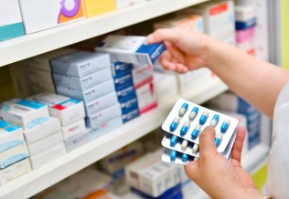 Antibiotiques en pharmacie.