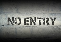 no entry