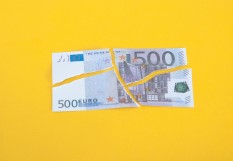 billet de 500 euros déchiré